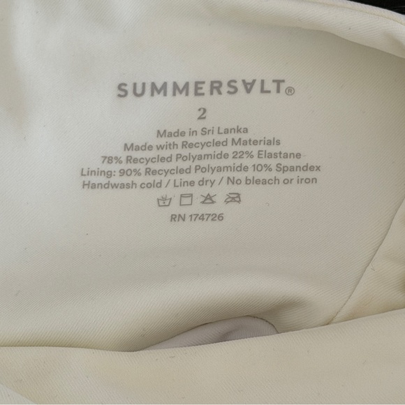 Summersalt The Sidestroke Swimsuit One Piece NEW Size 2 Ivory Resort Vacation - Picture 6 of 6